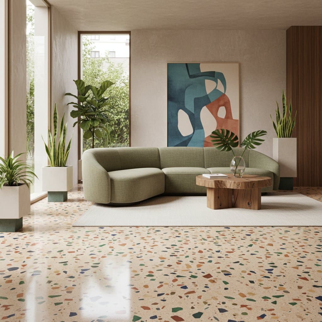 Featured image for Terrazzo Flooring: $18-28/Sq Ft for 75-Year Floors