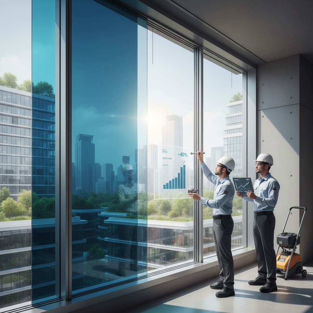 Image for Smart Windows Cut Energy Bills 40% by 2026