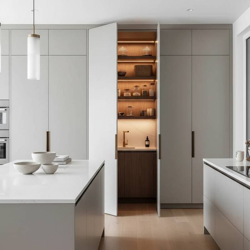 Image for Hidden Walk-In Pantries Are the 2026 Kitchen Must-Have