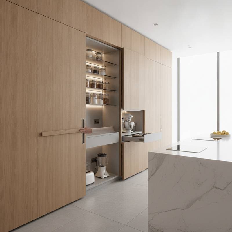 Image for Hidden Storage Clears Clutter in 2026 Kitchens