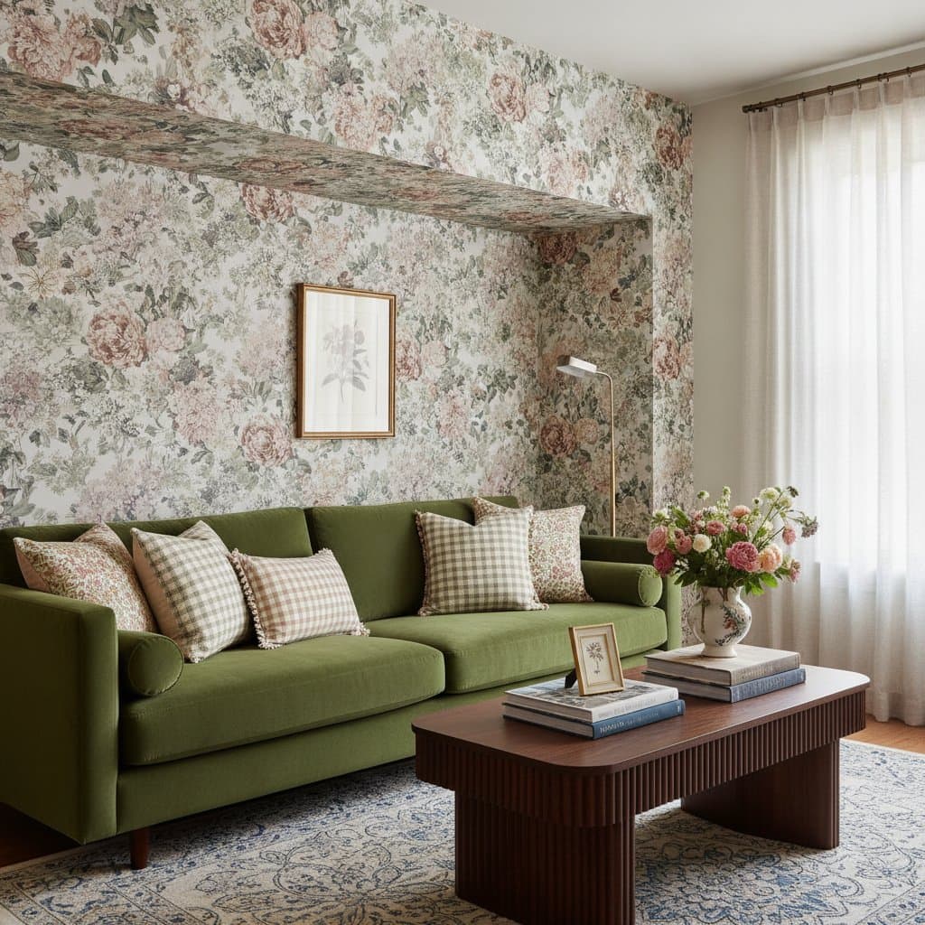 Image for Floral Wallpaper Returns in 2026 Grandmillennial Wave