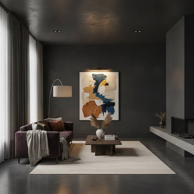 Image for Dark Moody Walls Create Depth Without the Clutter